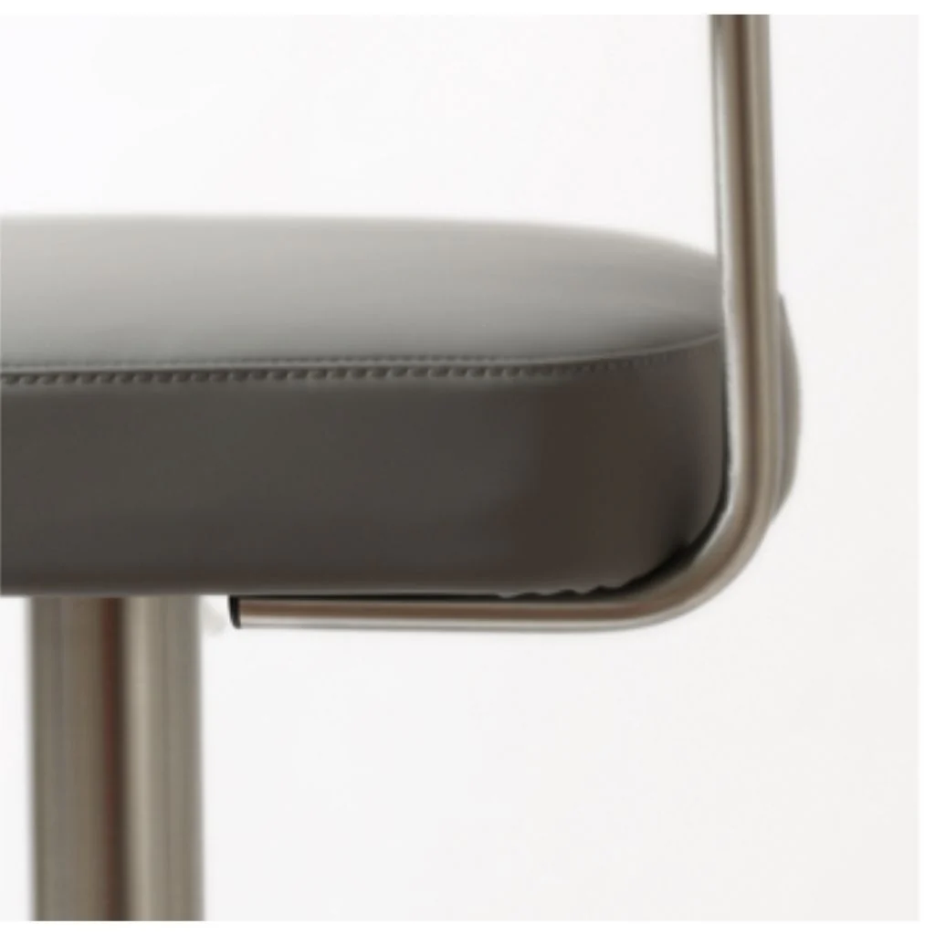Strata Steel Grey PU Bar Stool by Annaghmore - Image 2