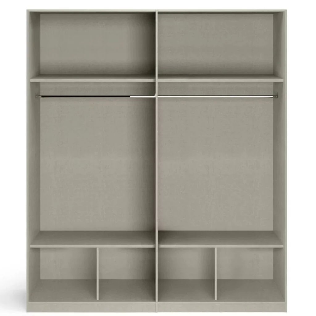 Stuttgart Soft Grey/ Alpine White 4 Door Wardrobe by Rauch - Image 2