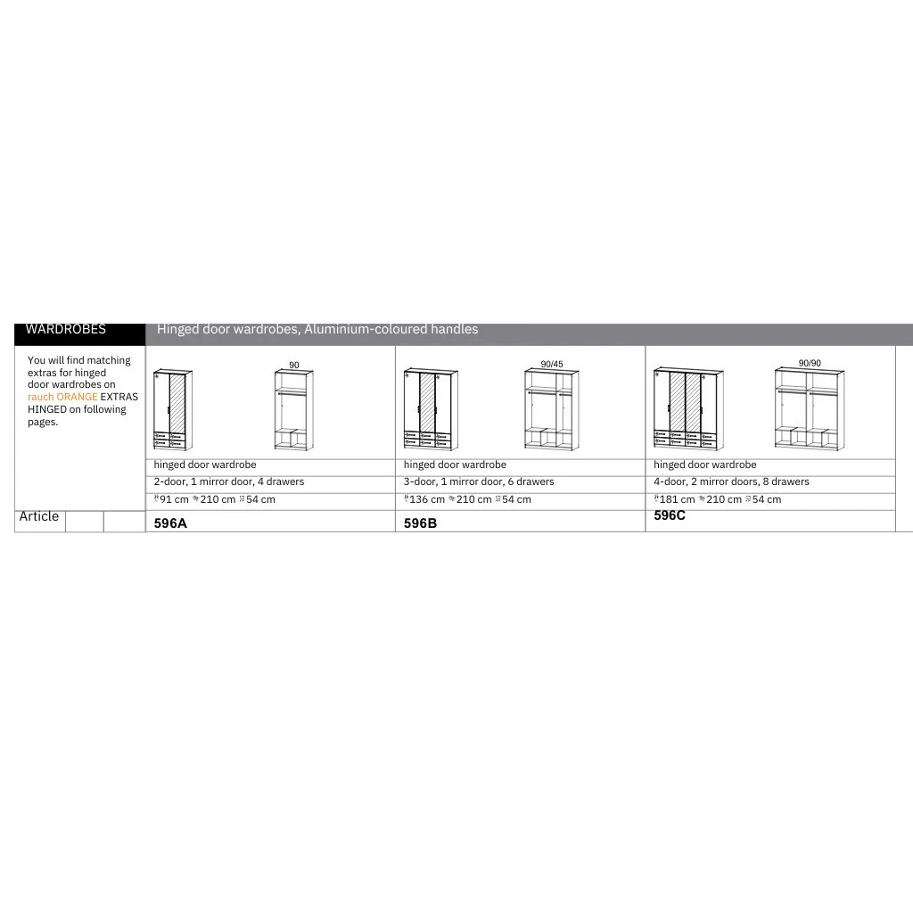 Stuttgart Soft Grey/ Alpine White 2 Door Wardrobe by Rauch - Image 5