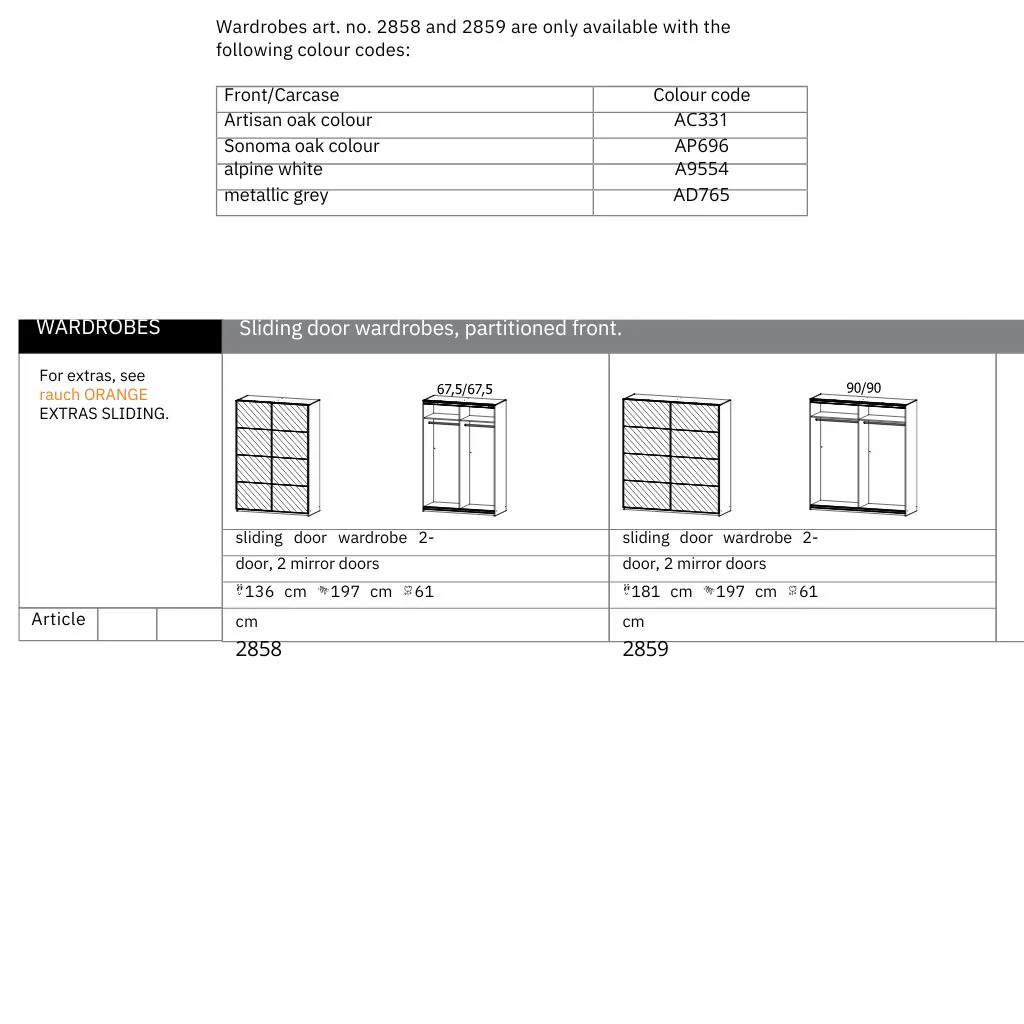 Subito Mirrored Sliding Wardrobe Range by Rauch - Image 5