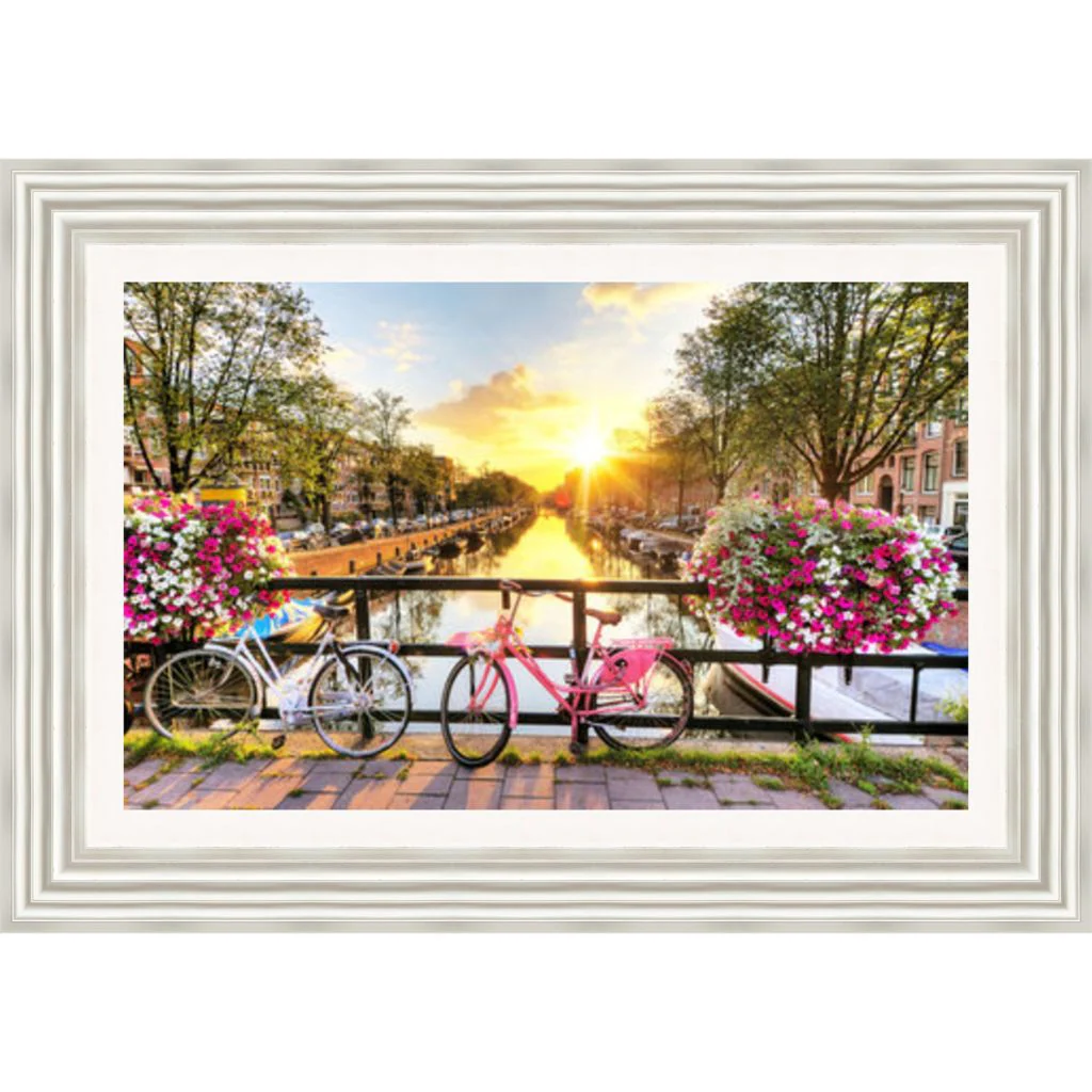 Sunrise at Amsterdam Canal Framed Picture by Artsource