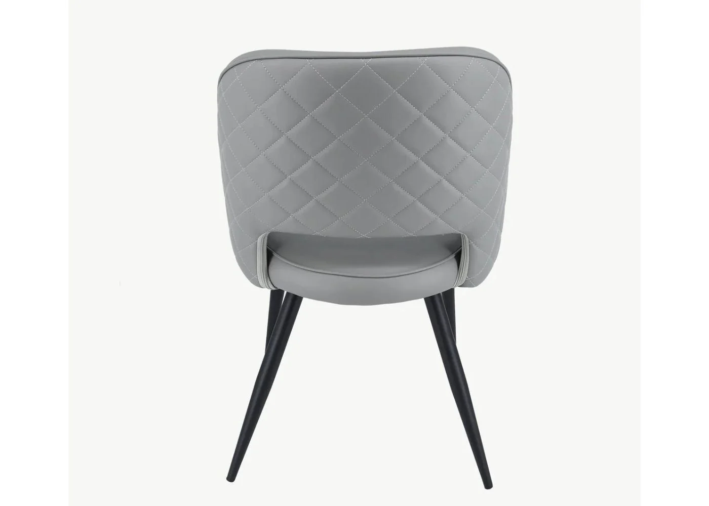 Pair of Sutton Light Grey PU Dining Chairs by Balmoral - Image 3