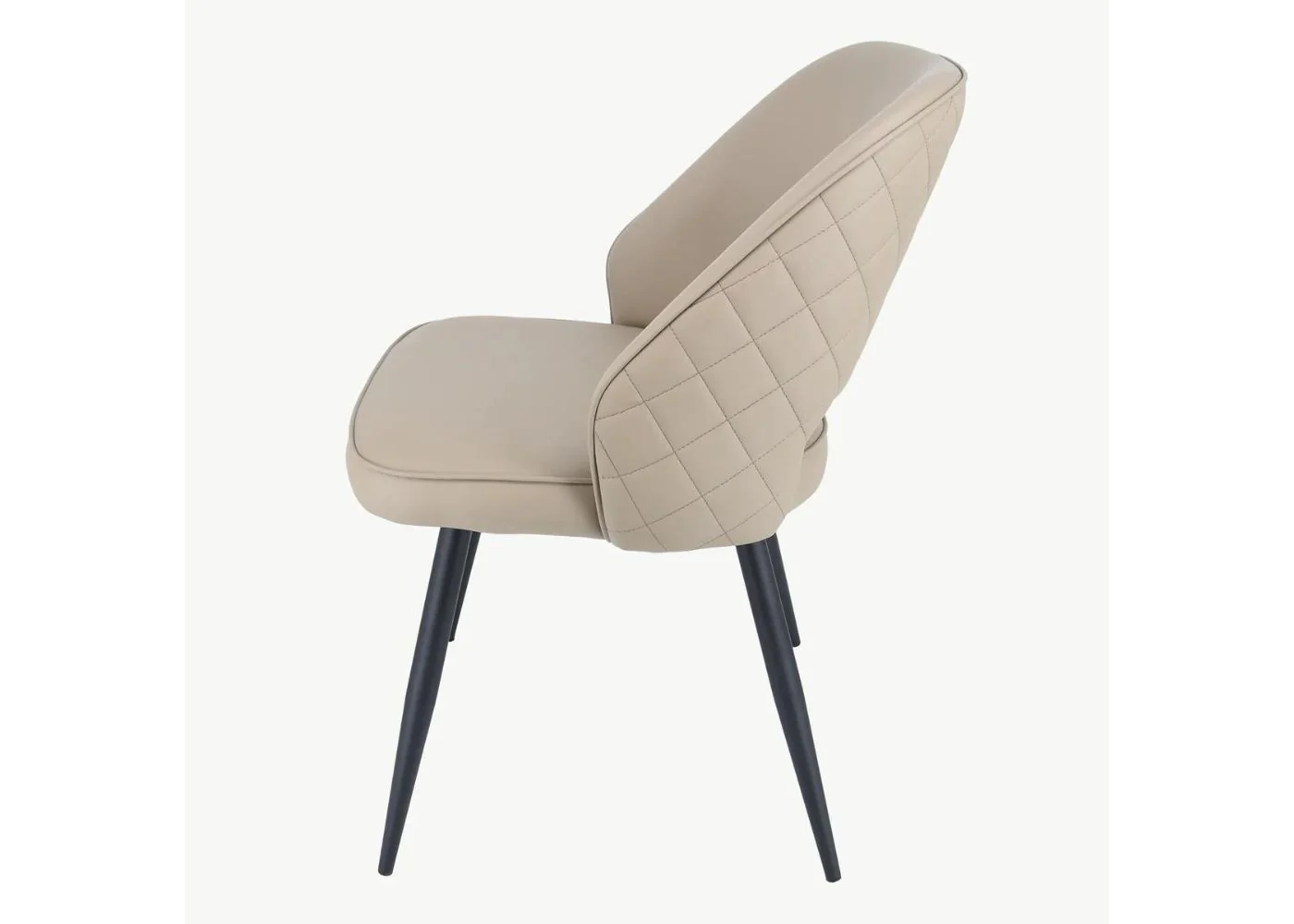 Pair of Sutton Mink PU Dining Chairs by Balmoral - Image 4