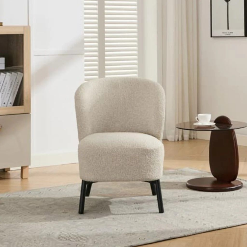 Talia Natural Beige Accent Chair by Image - Image 2