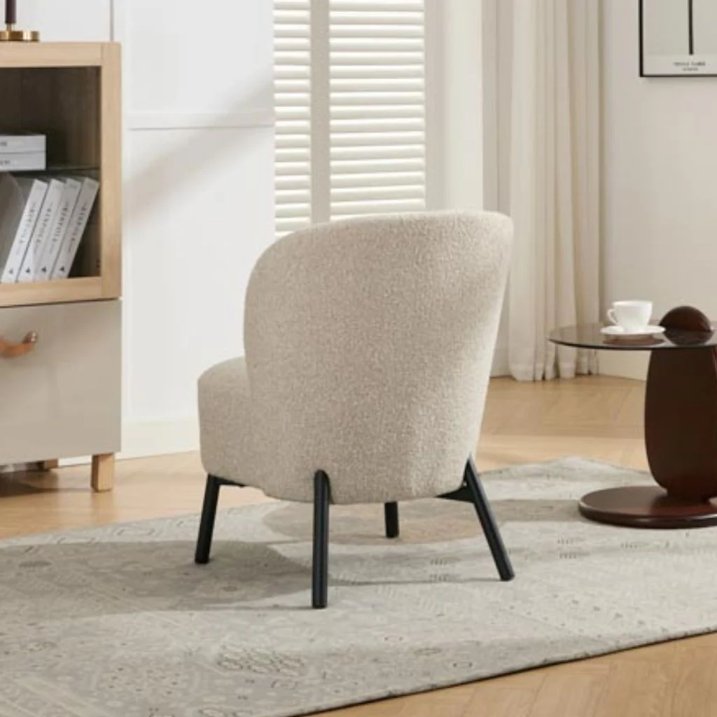 Talia Natural Beige Accent Chair by Image - Image 3