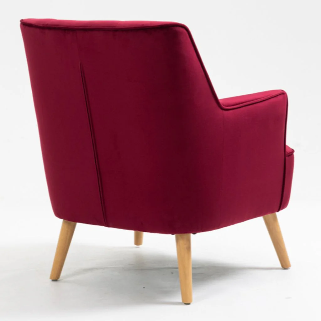 Tara Dark Crimson Accent Chair by Annaghmore - Image 5