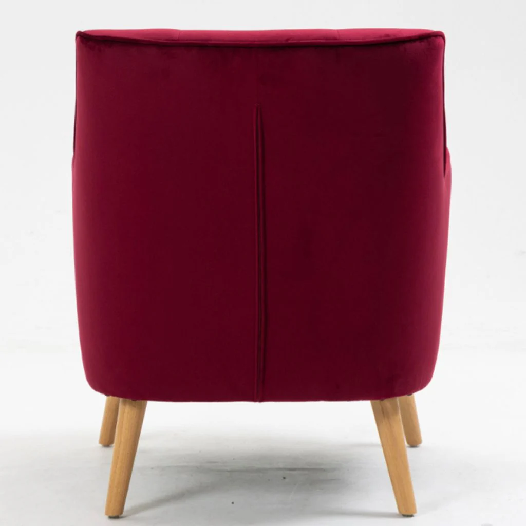 Tara Dark Crimson Accent Chair by Annaghmore - Image 6