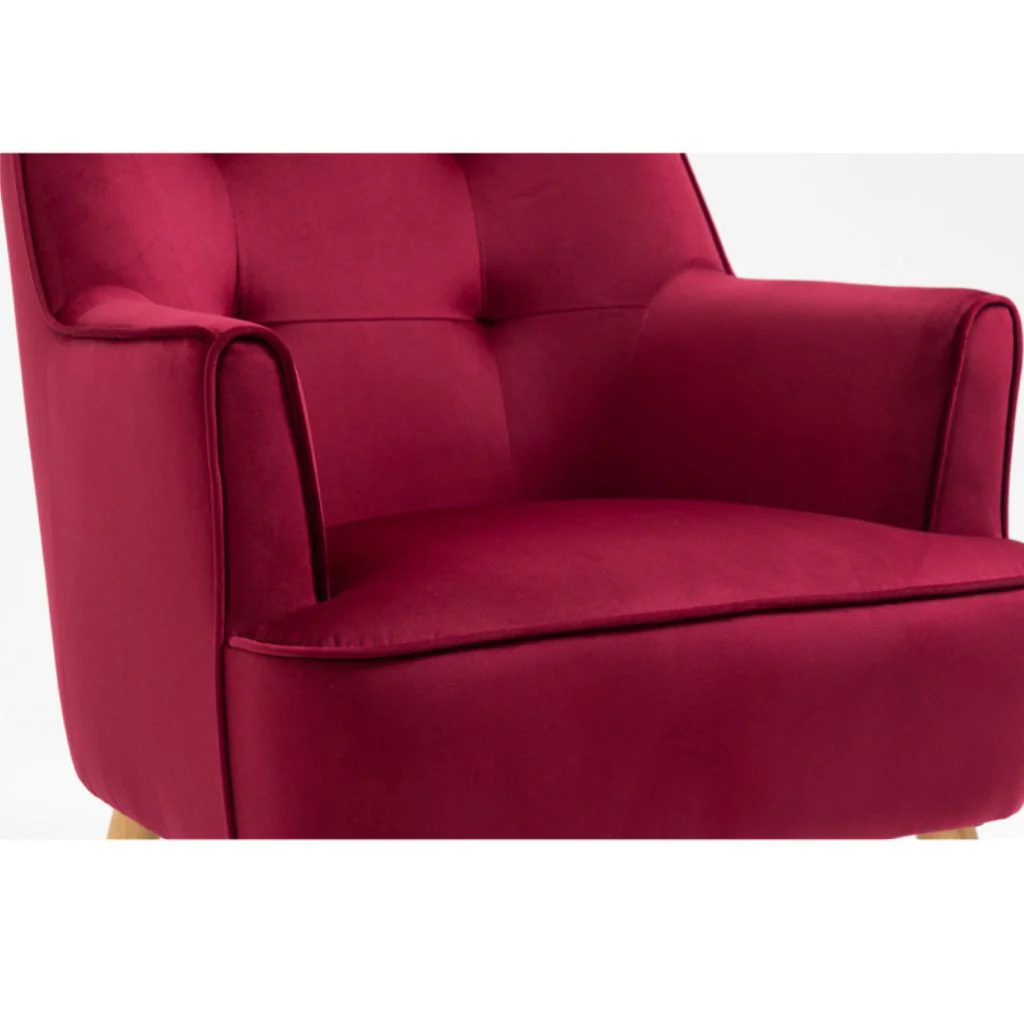 Tara Dark Crimson Accent Chair by Annaghmore - Image 7