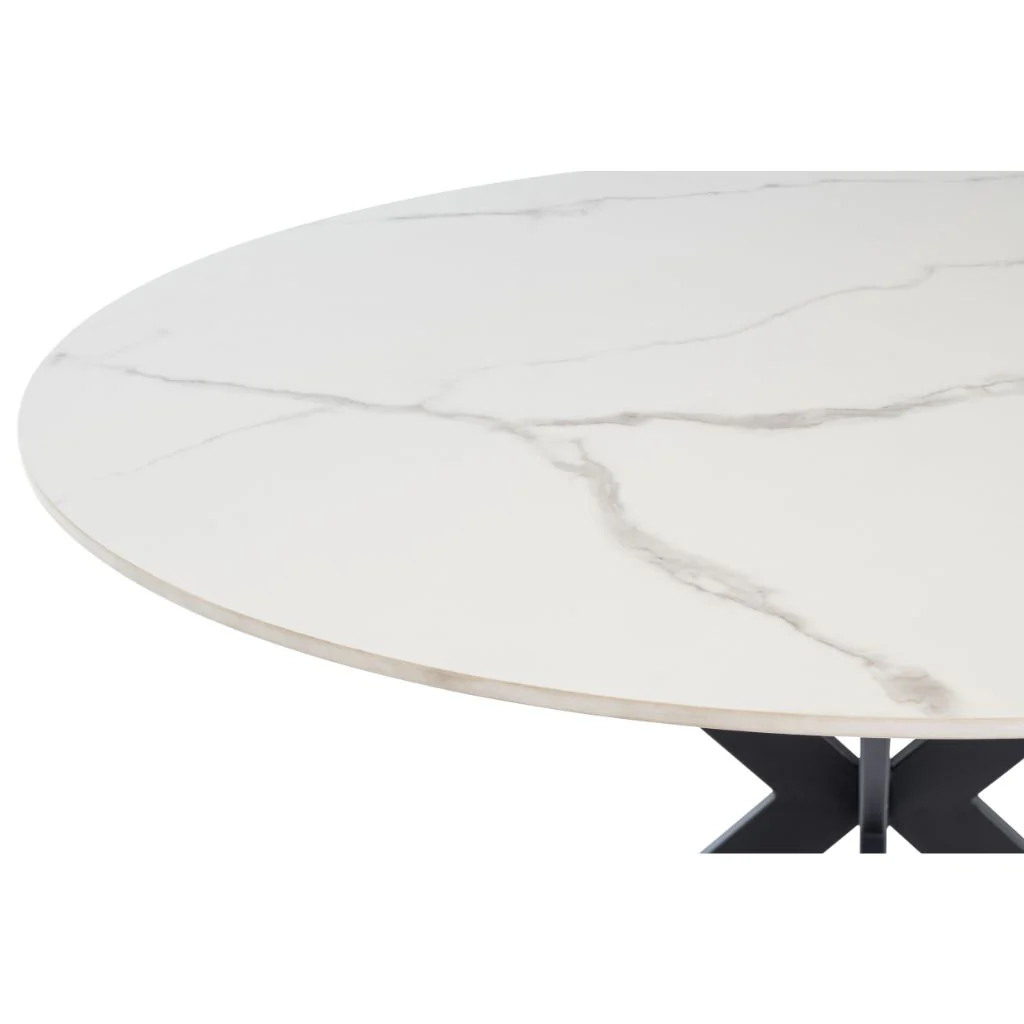 Taranto 1.2m Round White Dining Table - Image 2
