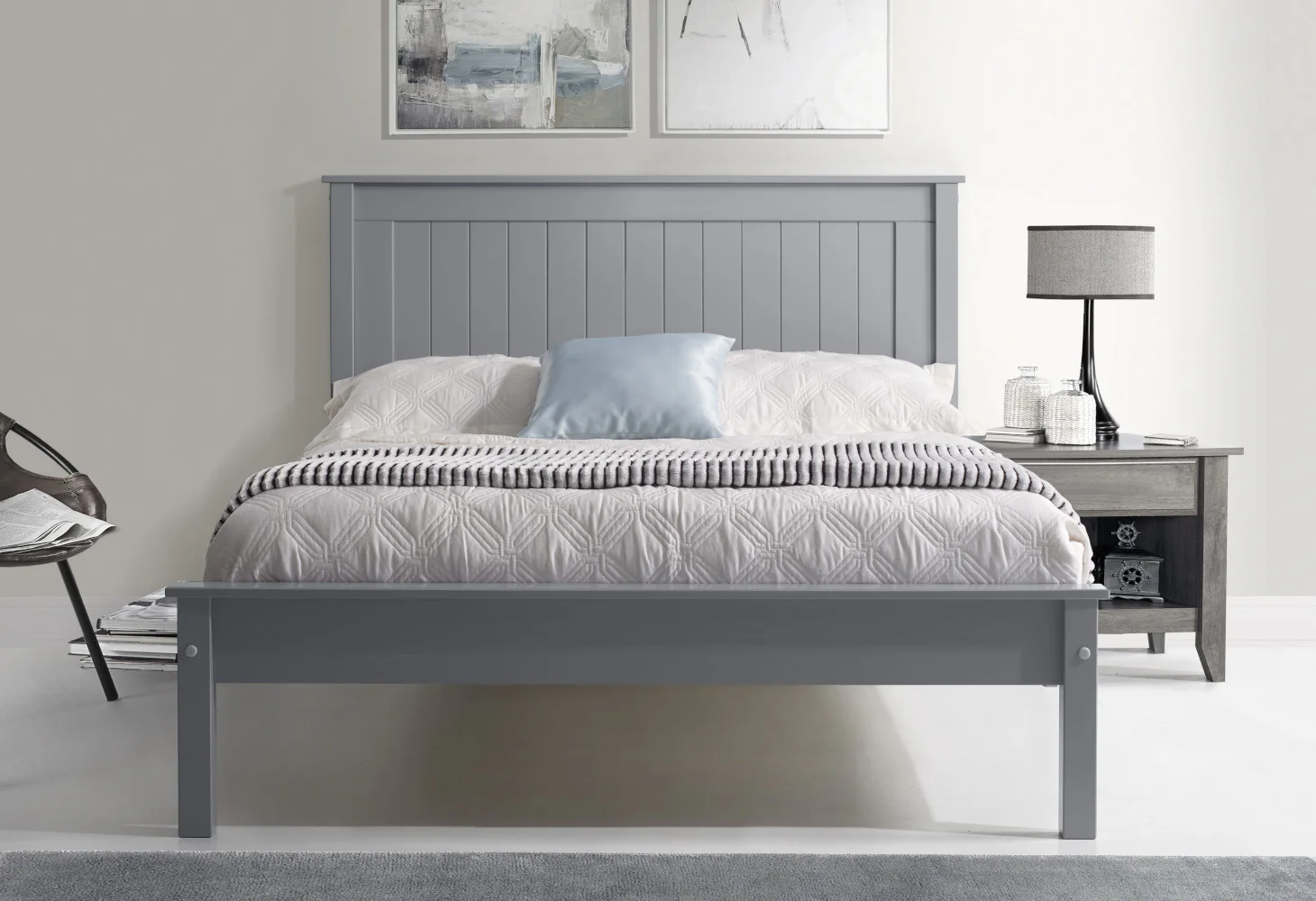 Taurus Grey Bedframe with Low Footend Range by Limelight