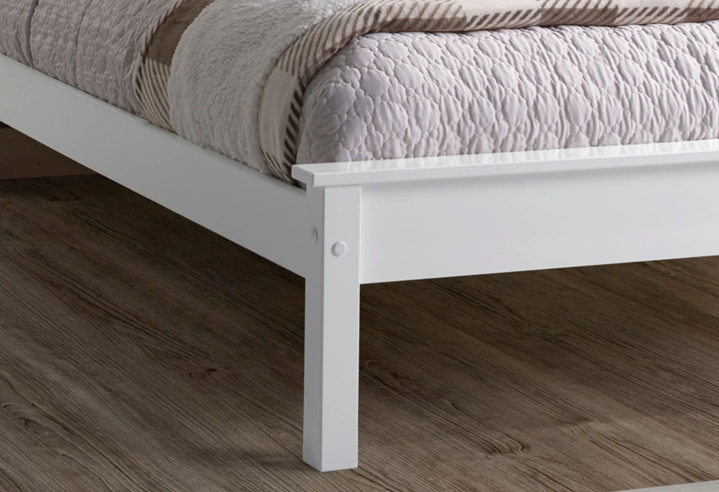 Taurus White Bedframe with Low Footend Range by Limelight - Image 4