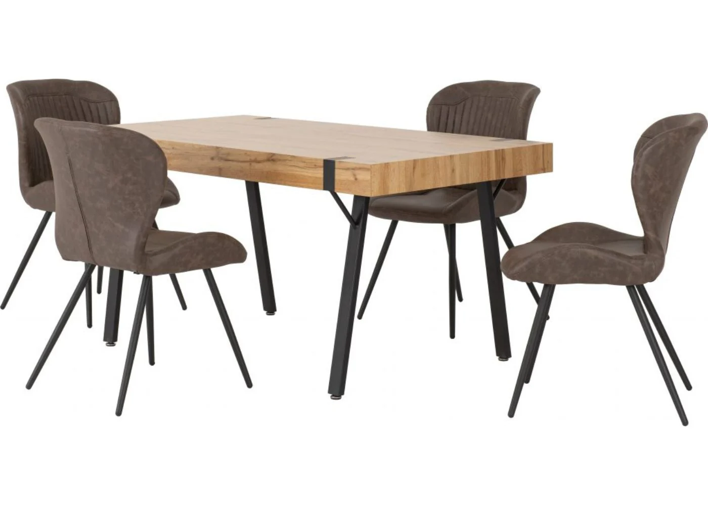 Treviso Dining Table + 4 Quebec Chairs Range by Wholesale Beds - Image 5