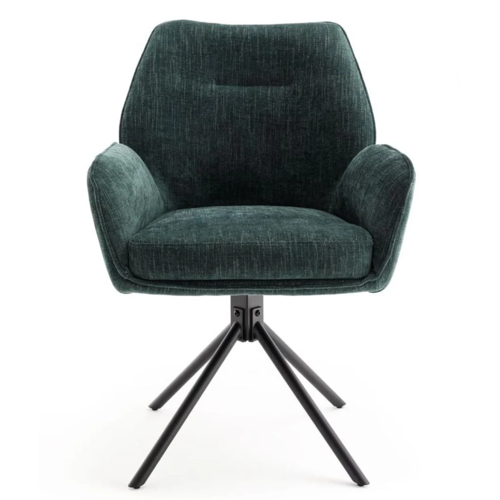 Pair of Treviso Green Dining Chairs by Balmoral - Image 3