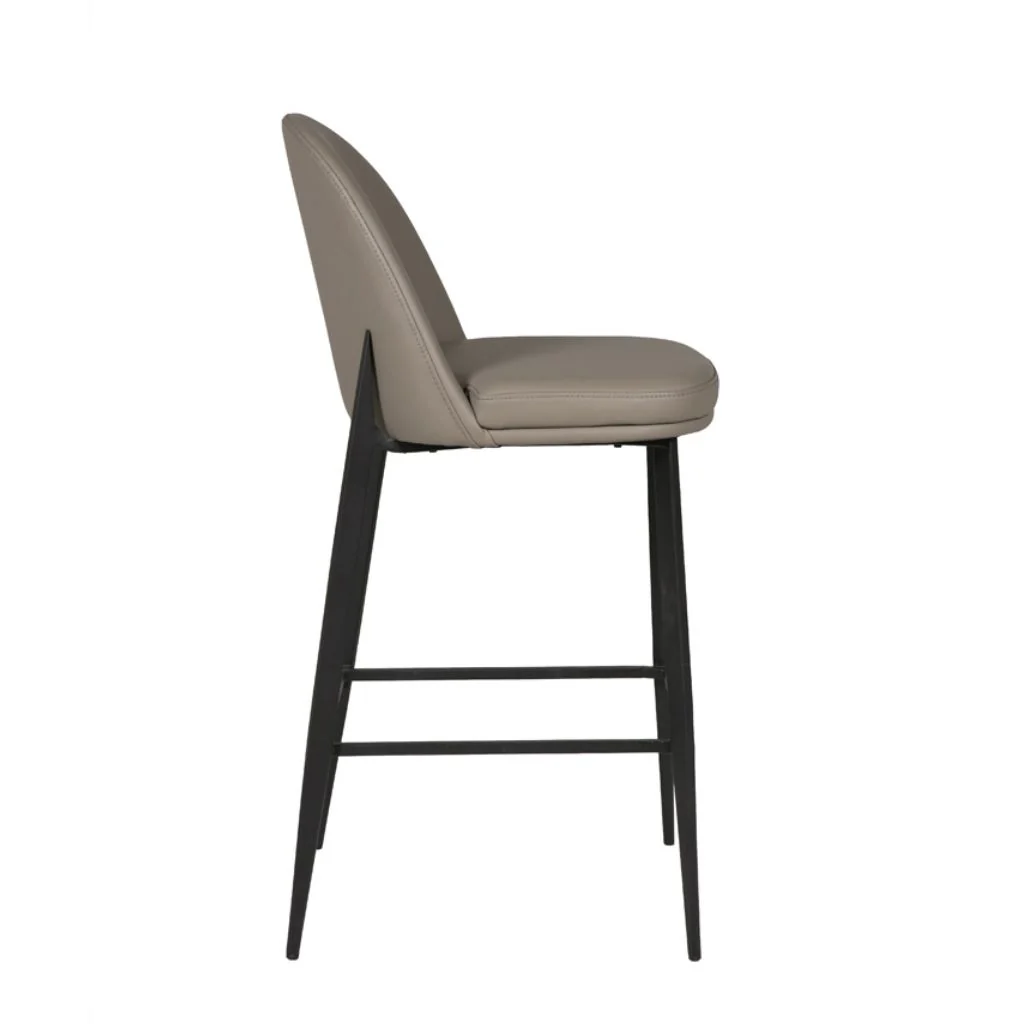 Valent Grey Leather Bar Stool by Vida Living - Image 2