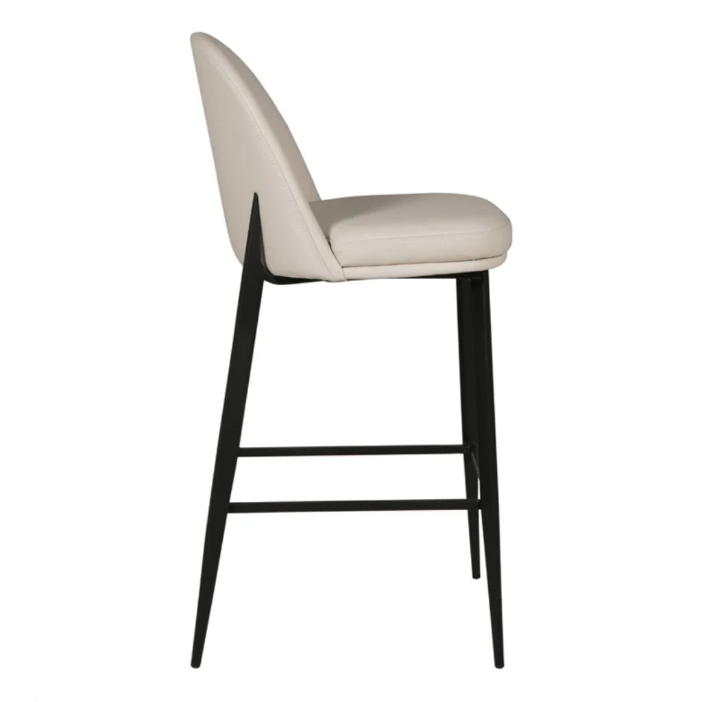 Valent Taupe Leather Bar Stool by Vida Living - Image 2