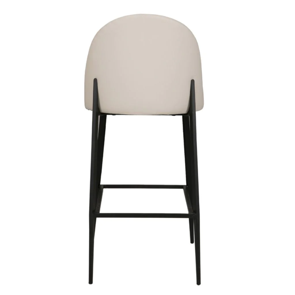 Valent Taupe Leather Bar Stool by Vida Living - Image 3