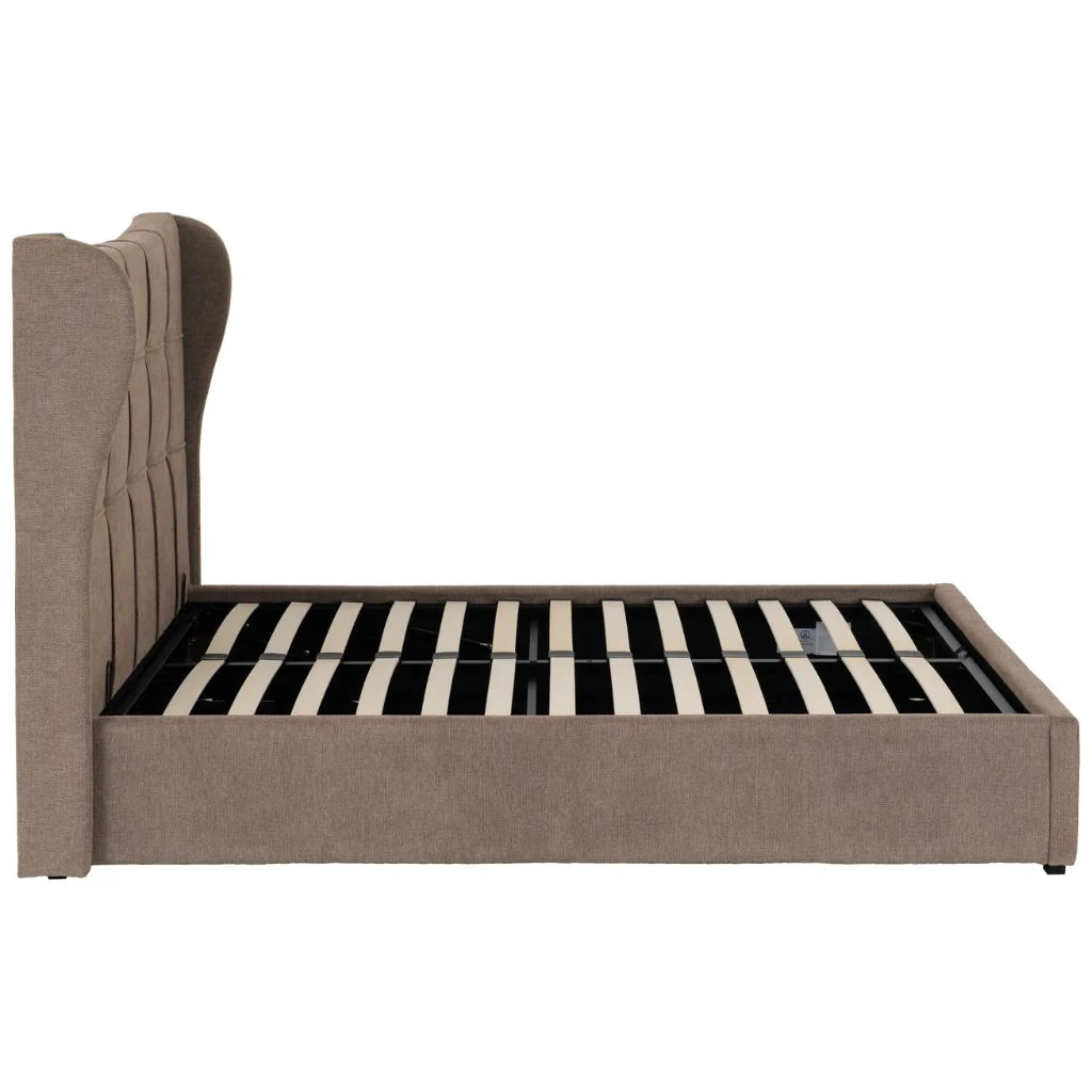 Verona Brown Fabric Ottoman Bedframe by Wholesale - Image 8