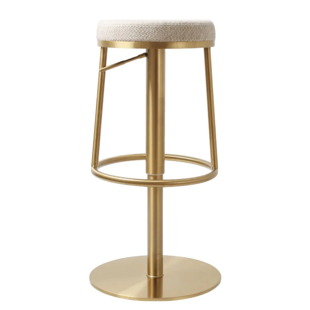 Vibe Gold Wheat Fabric Bar Stool by Annaghmore