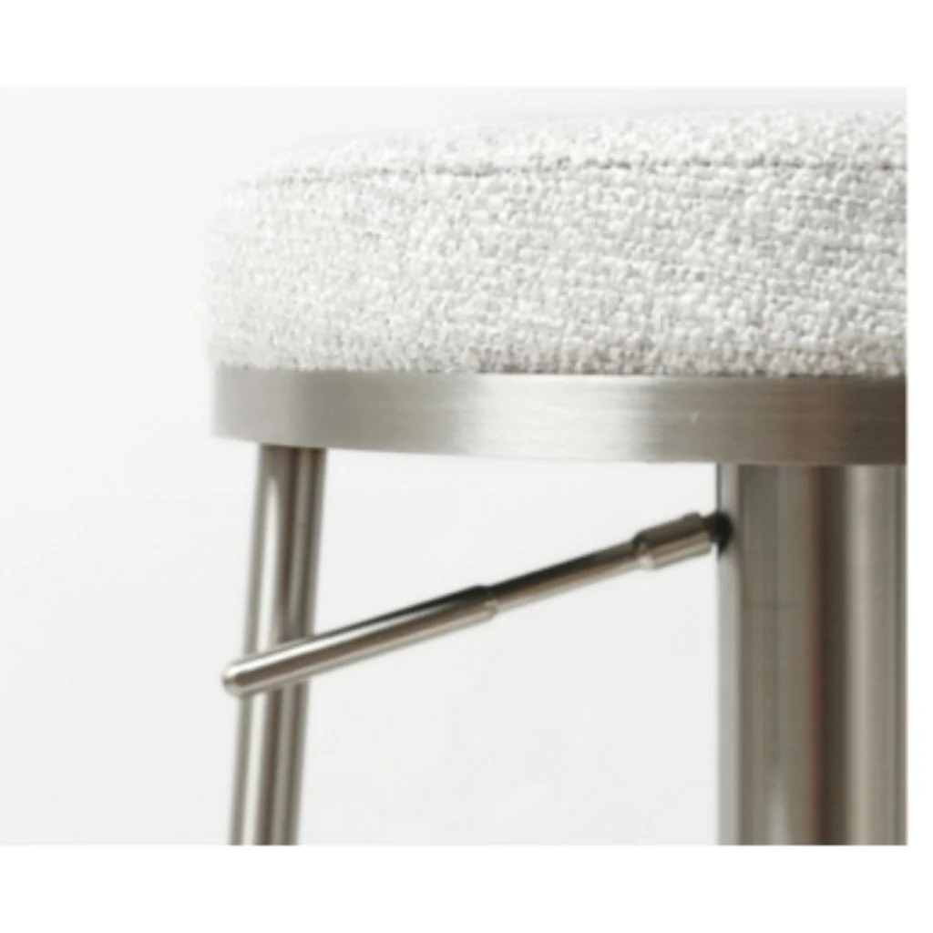 Vibe Steel Silver Grey Fabric Bar Stool by Annaghmore - Image 2