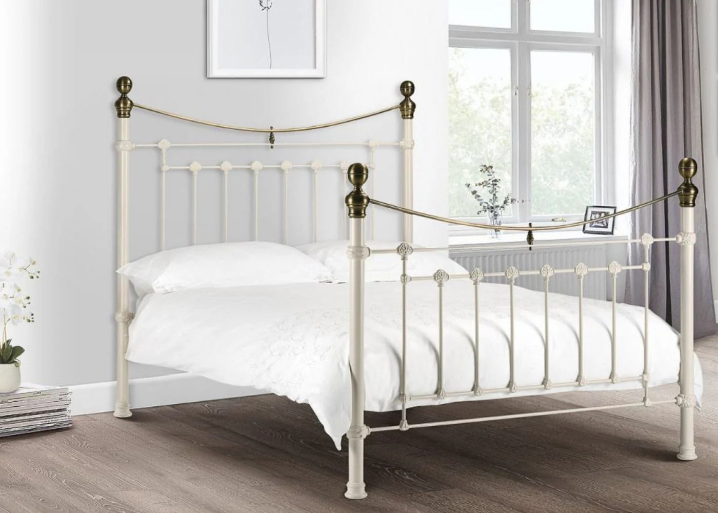 Victoria Stone White Bedframe Range by Julian Bowen - Image 3