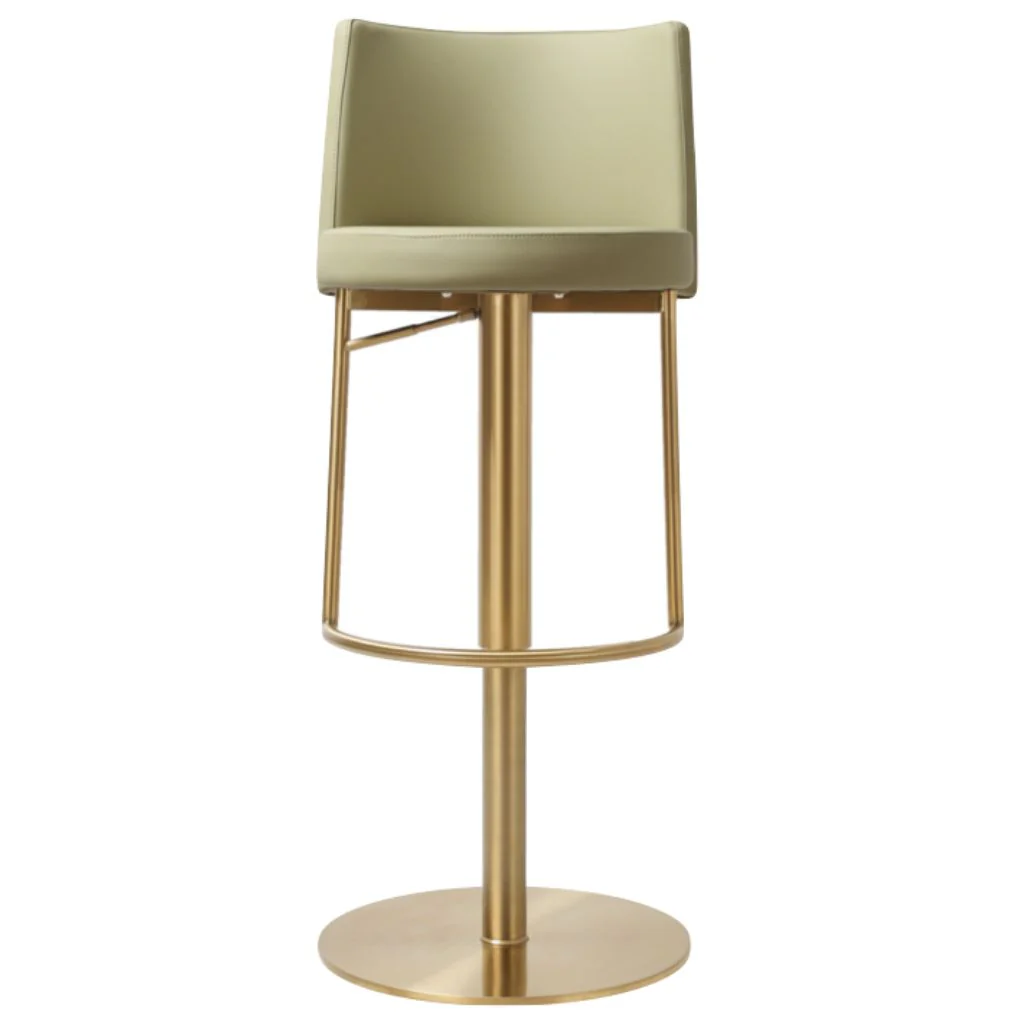 Vogue Gold Pistachio PU Bar Stool by Annaghmore