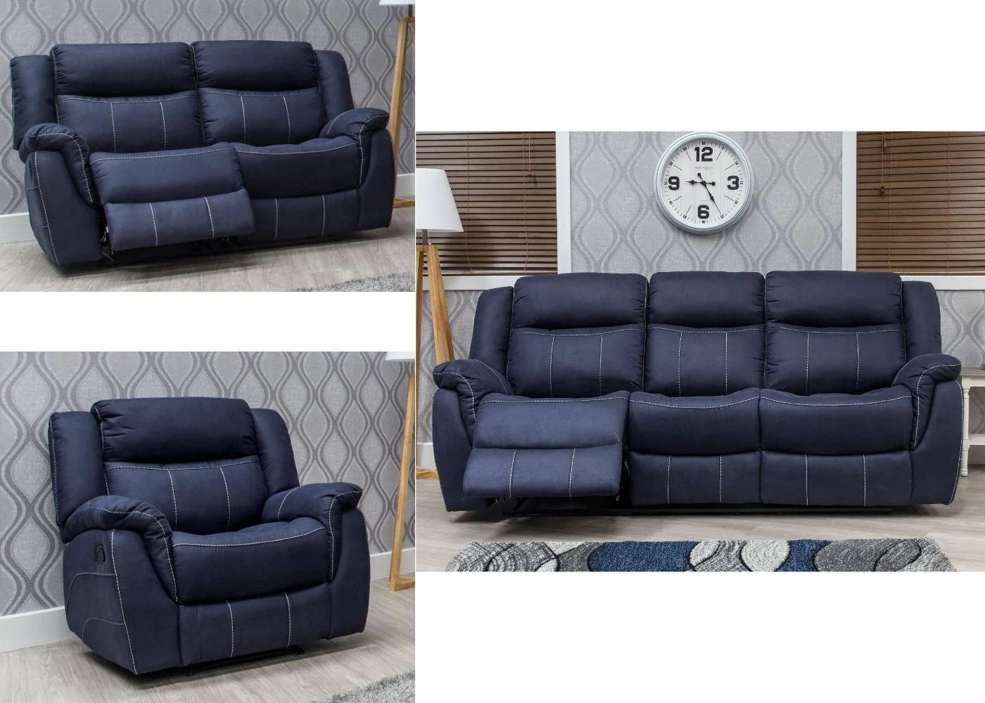 Walton Fabric Fully-Reclining Sofa Range by Sofahouse - Comfortable and Stylish Sofa - Image 20