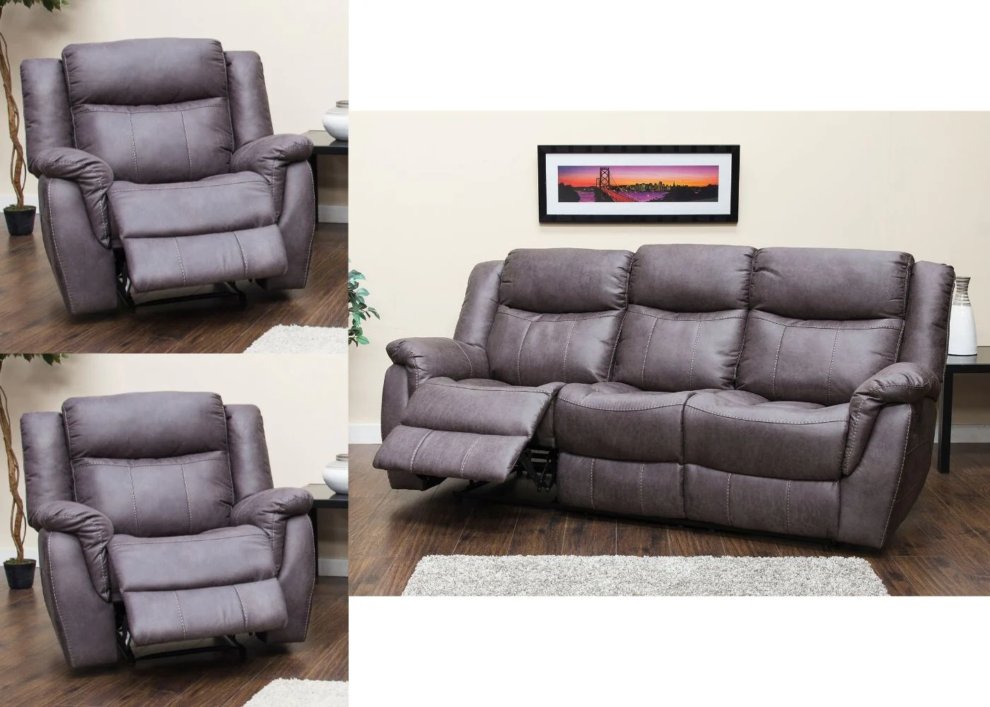 Walton Fabric Fully-Reclining Sofa Range by Sofahouse - Comfortable and Stylish Sofa - Image 7