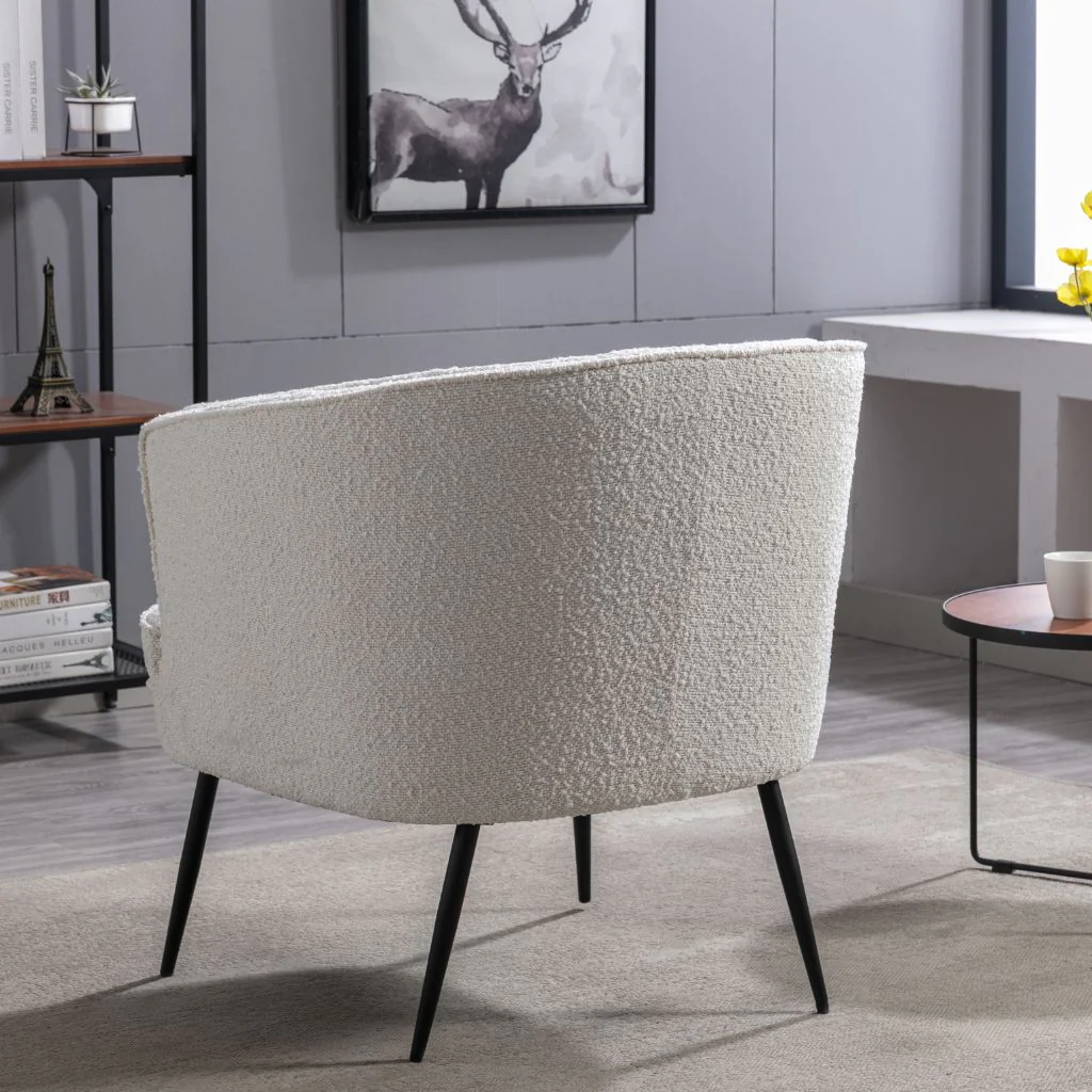Wendy Cream Boucle Tub Chair by Image - Image 3