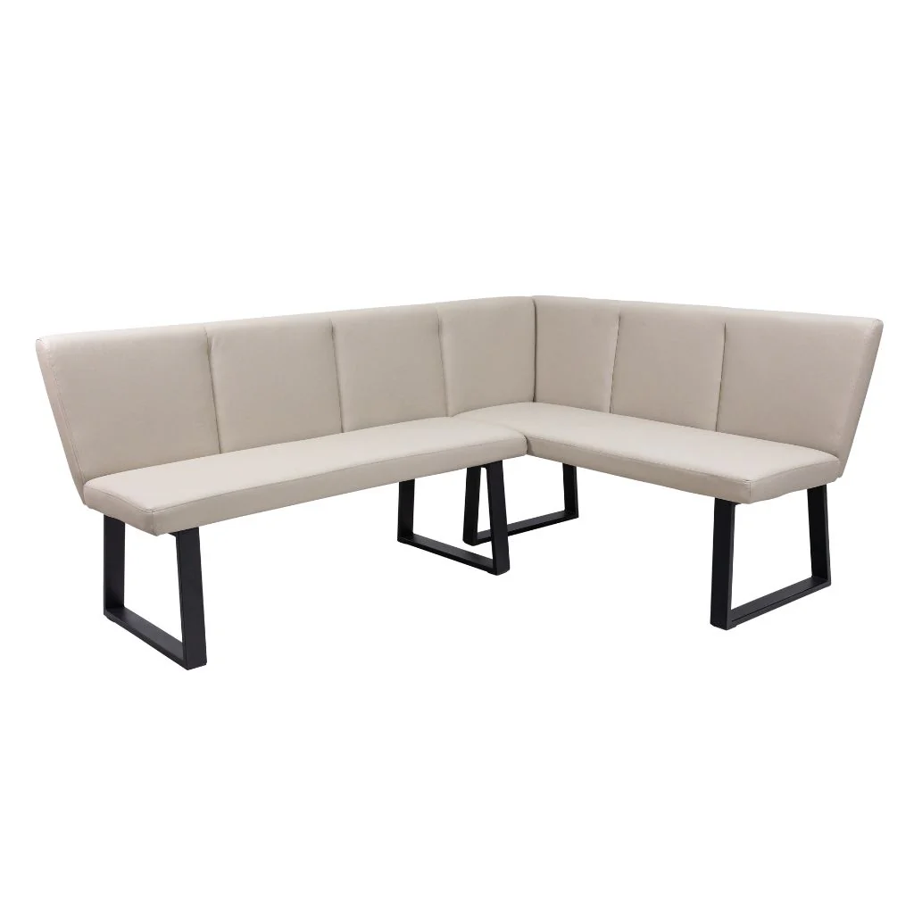 Weston Stone Faux Leather Corner Bench