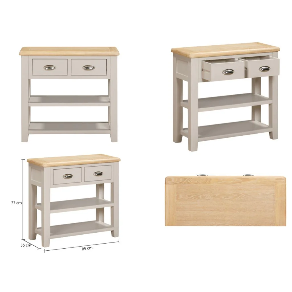 Windermere 2 Drawer Console Table by Annaghmore - Image 2