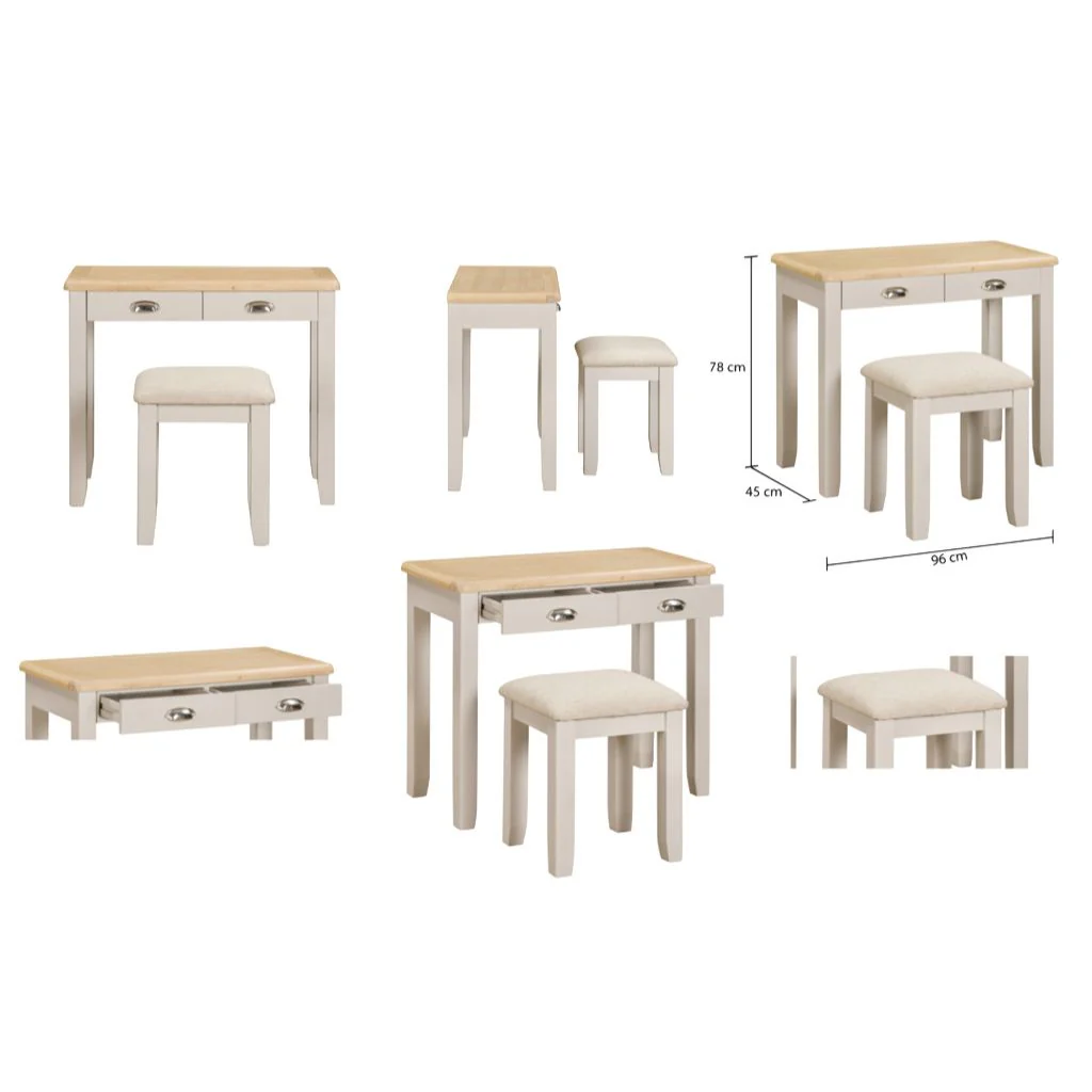 Windermere Dressing Table and Stool Set by Annaghmore - Image 2