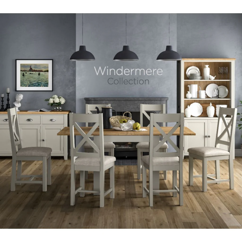 Windermere Square Extending Dining Table + 6 Chairs by Annaghmore