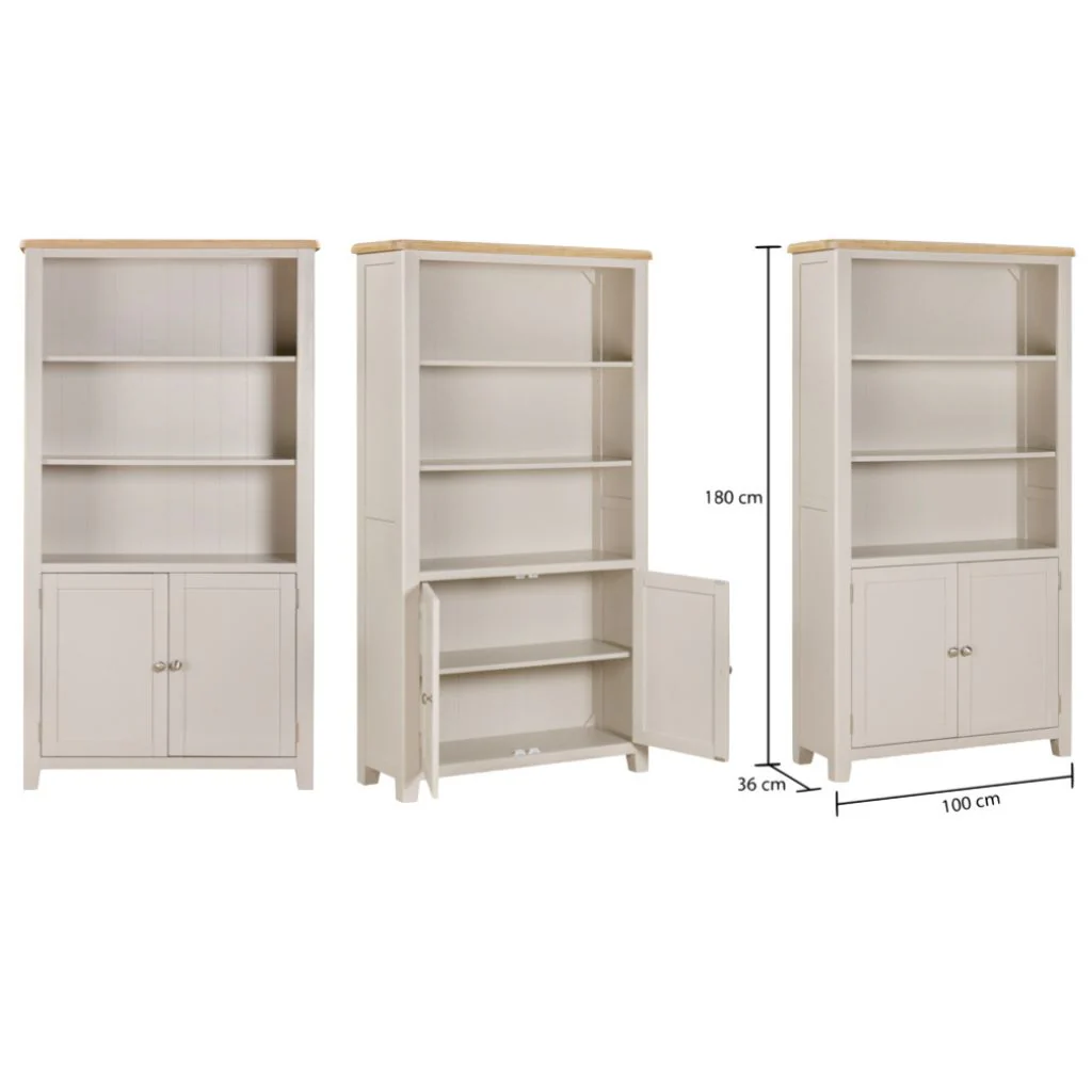 Windermere Tall Wide Bookcase by Annaghmore - Image 2