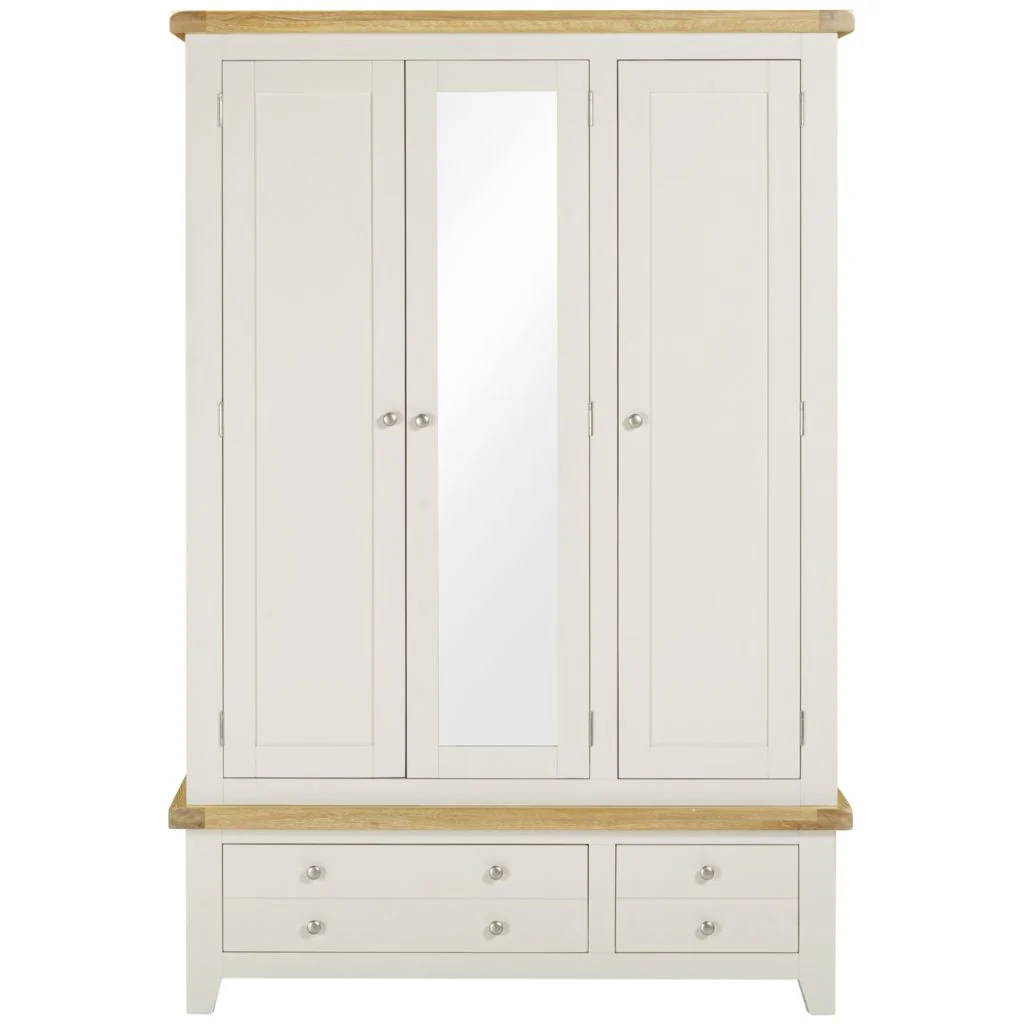 Windsor Ivory 3 Door 2 Drawer Wardrobe by Wholesale - Image 2