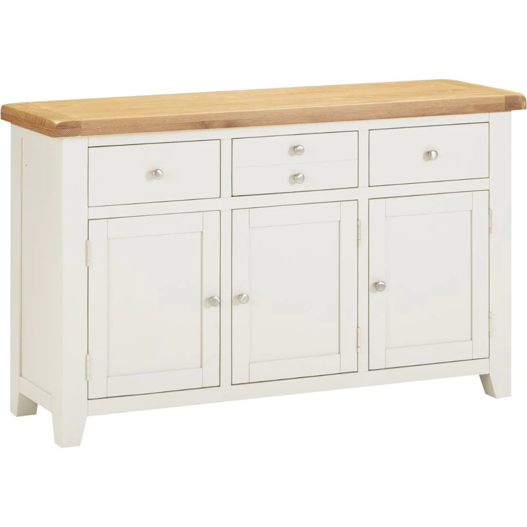 Windsor Ivory 3 Door 3 Drawer Sideboard by Wholesale