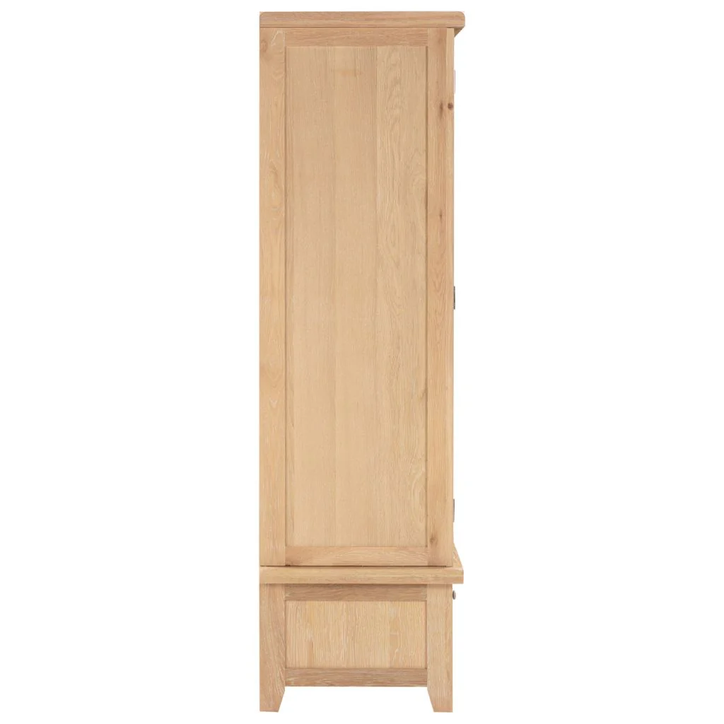 Windsor Natural Oak 2 Door 1 Drawer Wardrobe by Wholesale - Image 3