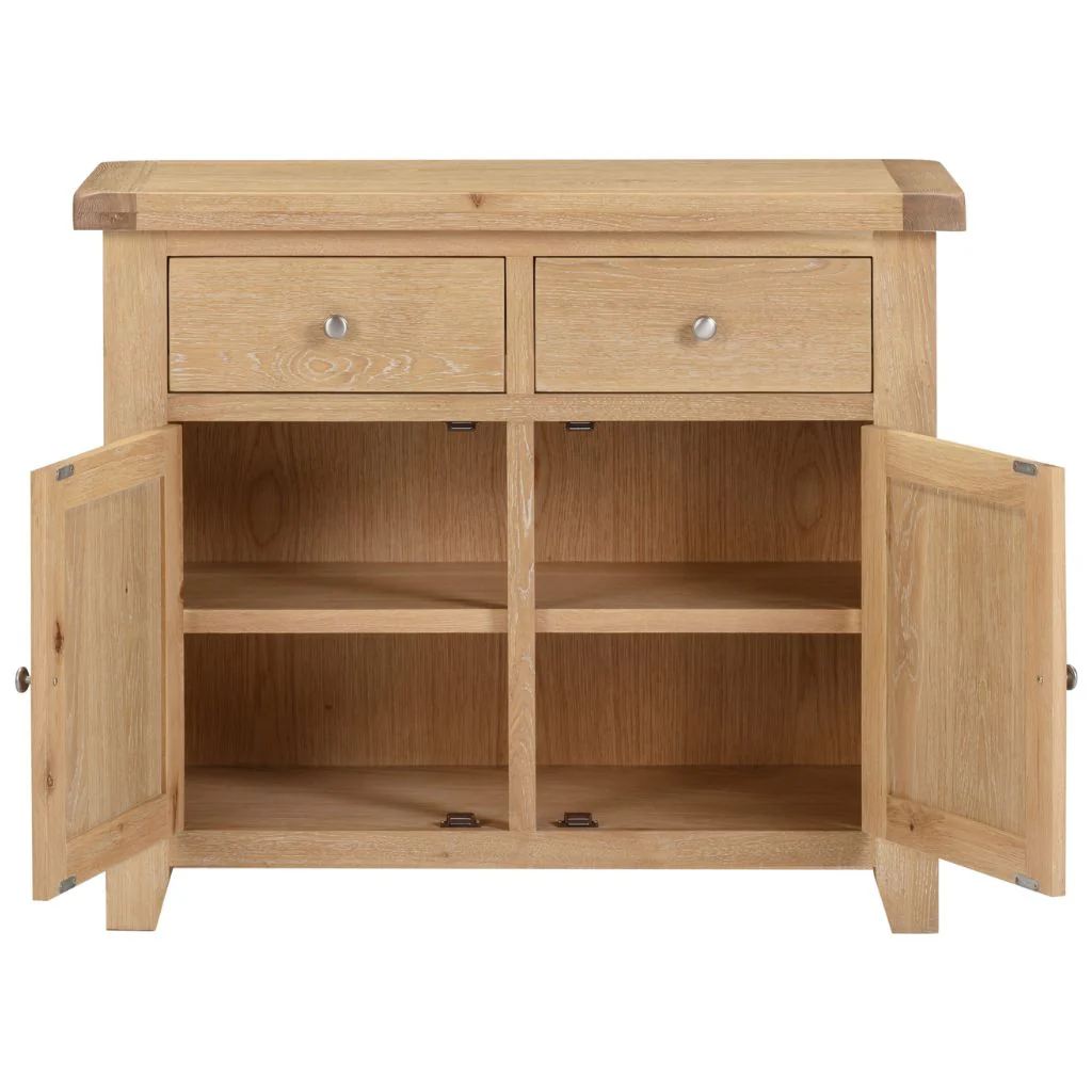 Windsor Natural Oak 2 Door 2 Drawer Sideboard by Wholesale - Image 2