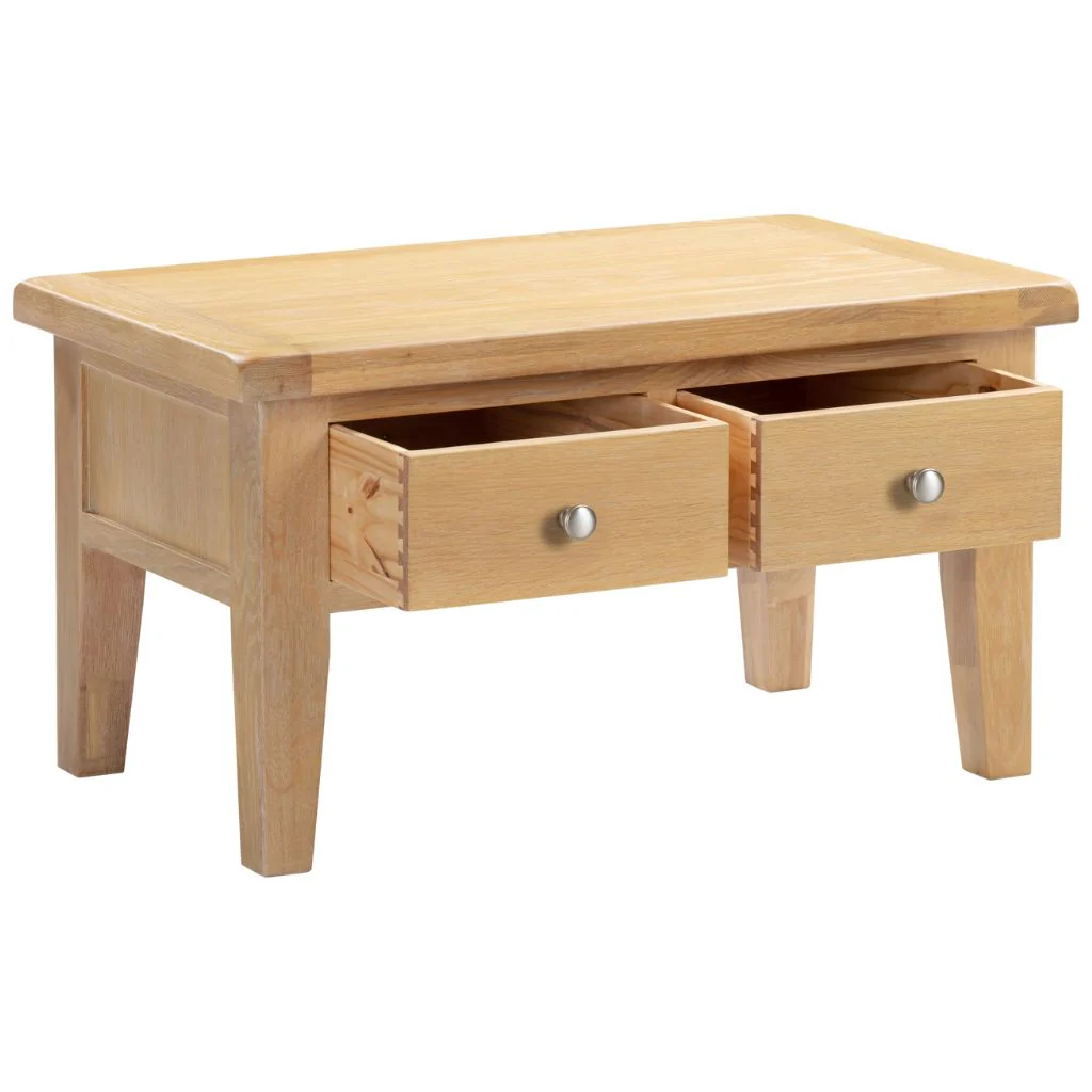 Windsor Natural Oak 2 Drawer Coffee Table by Wholesale - Image 2