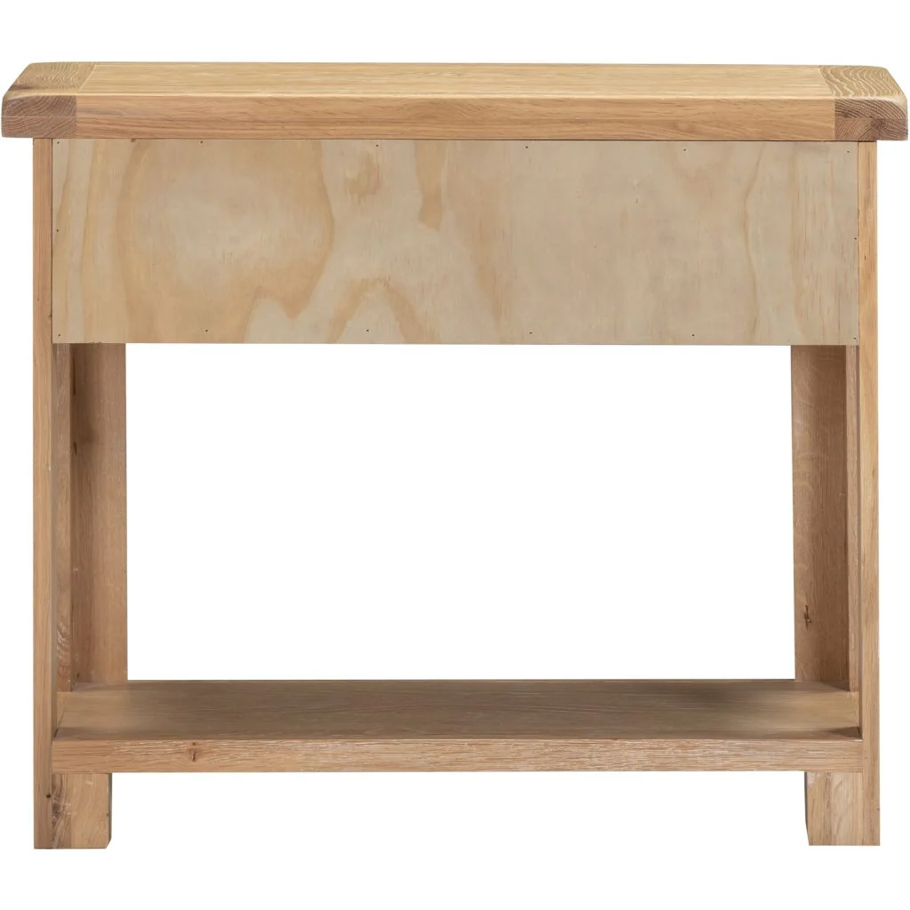 Windsor Natural Oak 2 Drawer Console Table by Wholesale - Image 4