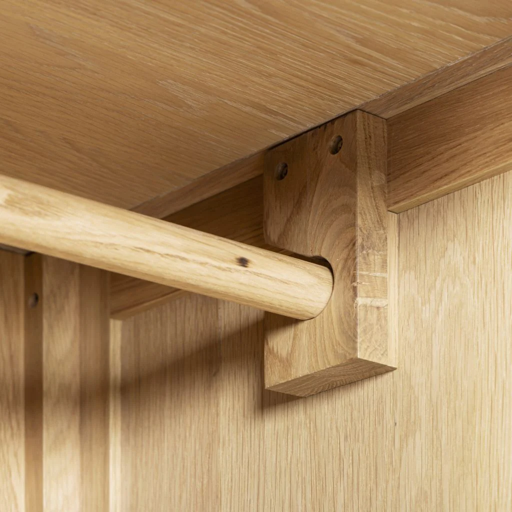 Windsor Natural Oak 3 Door 2 Drawer Wardrobe by Wholesale - Image 4