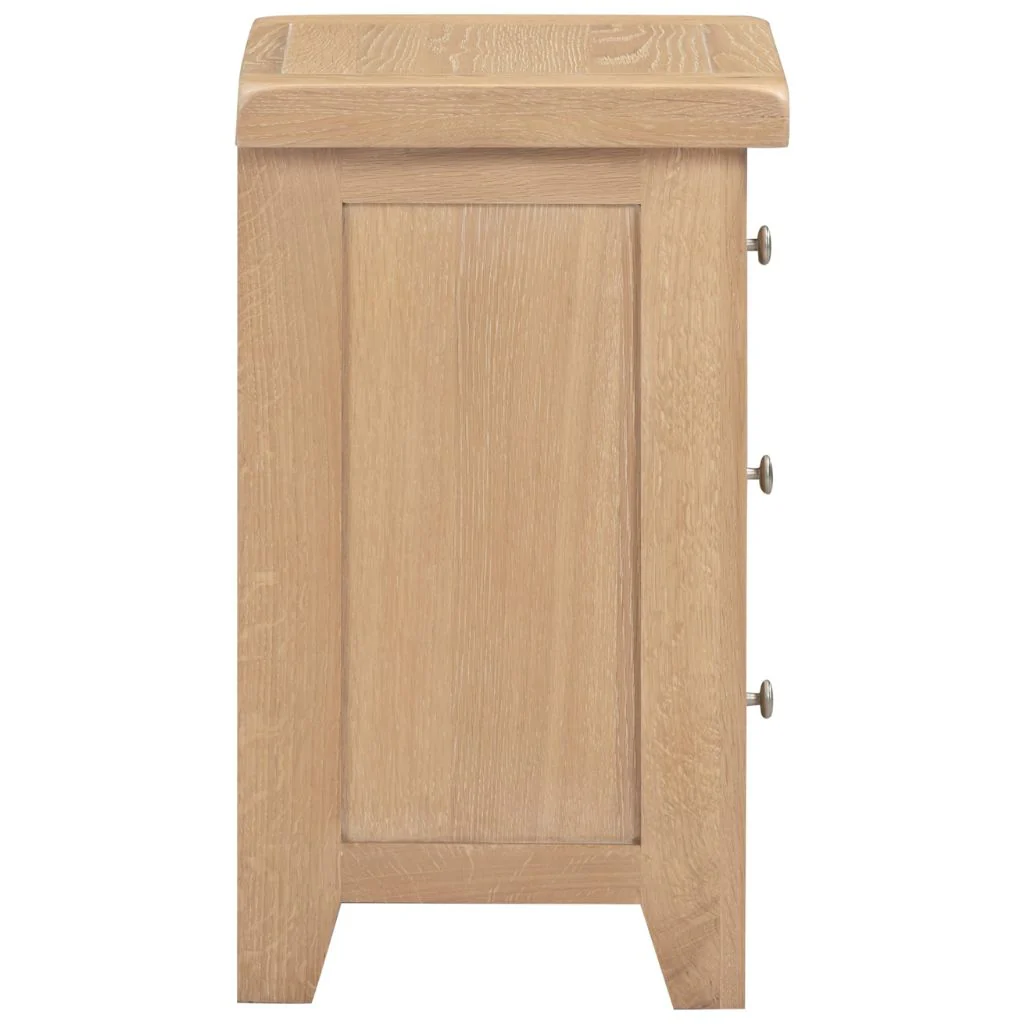Windsor Natural Oak 3 Drawer Bedside by Wholesale - Image 3
