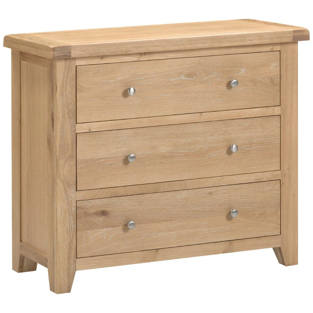 Windsor Natural Oak 3 Drawer Chest by Wholesale