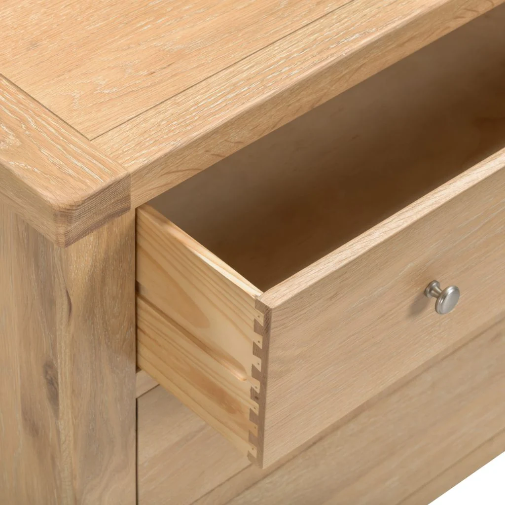 Windsor Natural Oak 3 Drawer Chest by Wholesale - Image 3