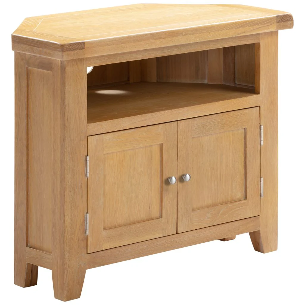 Windsor Natural Oak Corner TV Unit by Wholesale