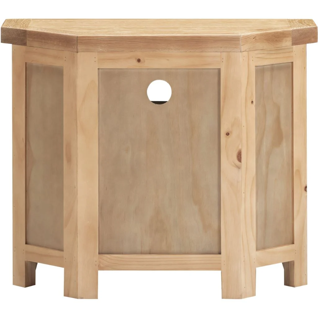 Windsor Natural Oak Corner TV Unit by Wholesale - Image 4