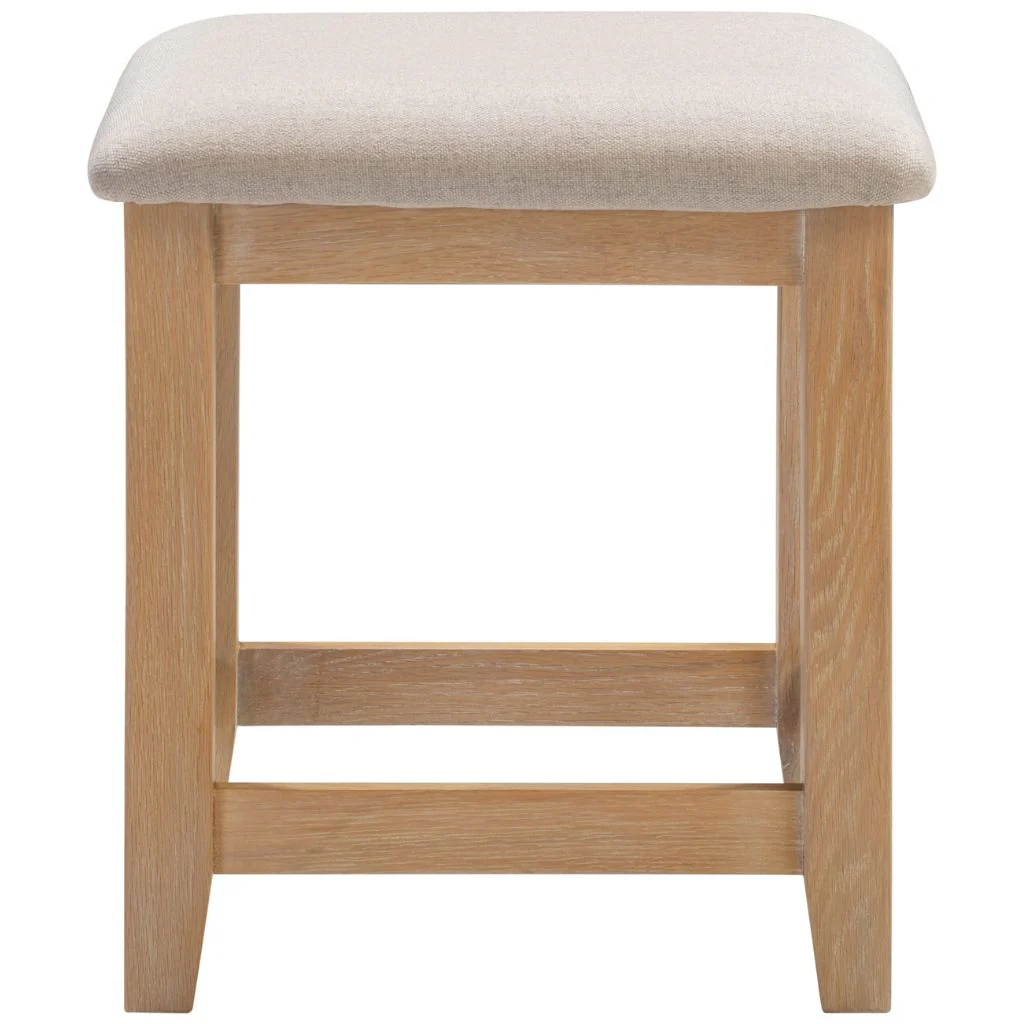 Windsor Natural Oak Dressing Table Stool by Wholesale - Image 2