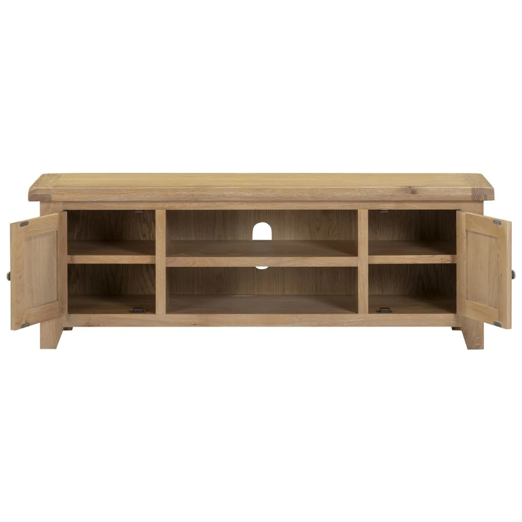 Windsor Natural Oak Straight TV Unit by Wholesale - Image 2