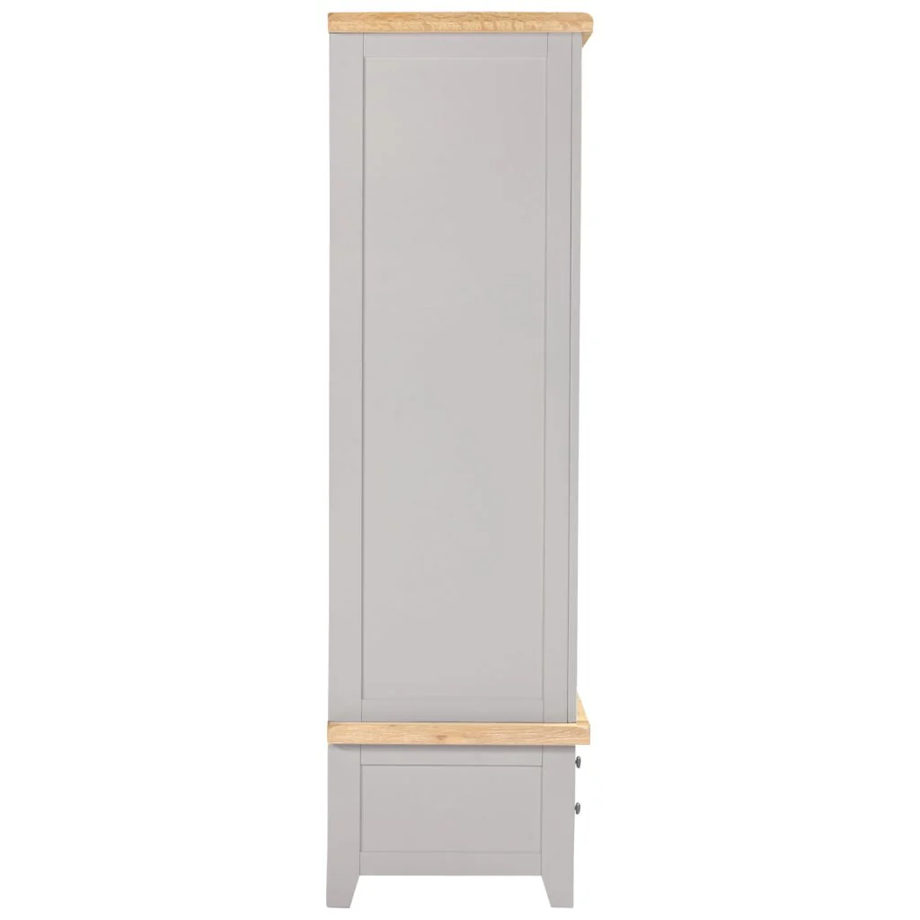 Windsor Pebble Grey 2 Door 1 Drawer Wardrobe by Wholesale - Image 6