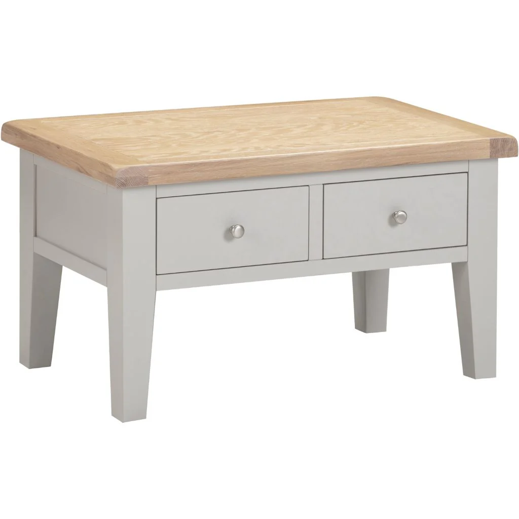 Windsor Pebble Grey 2 Drawer Coffee Table by Wholesale