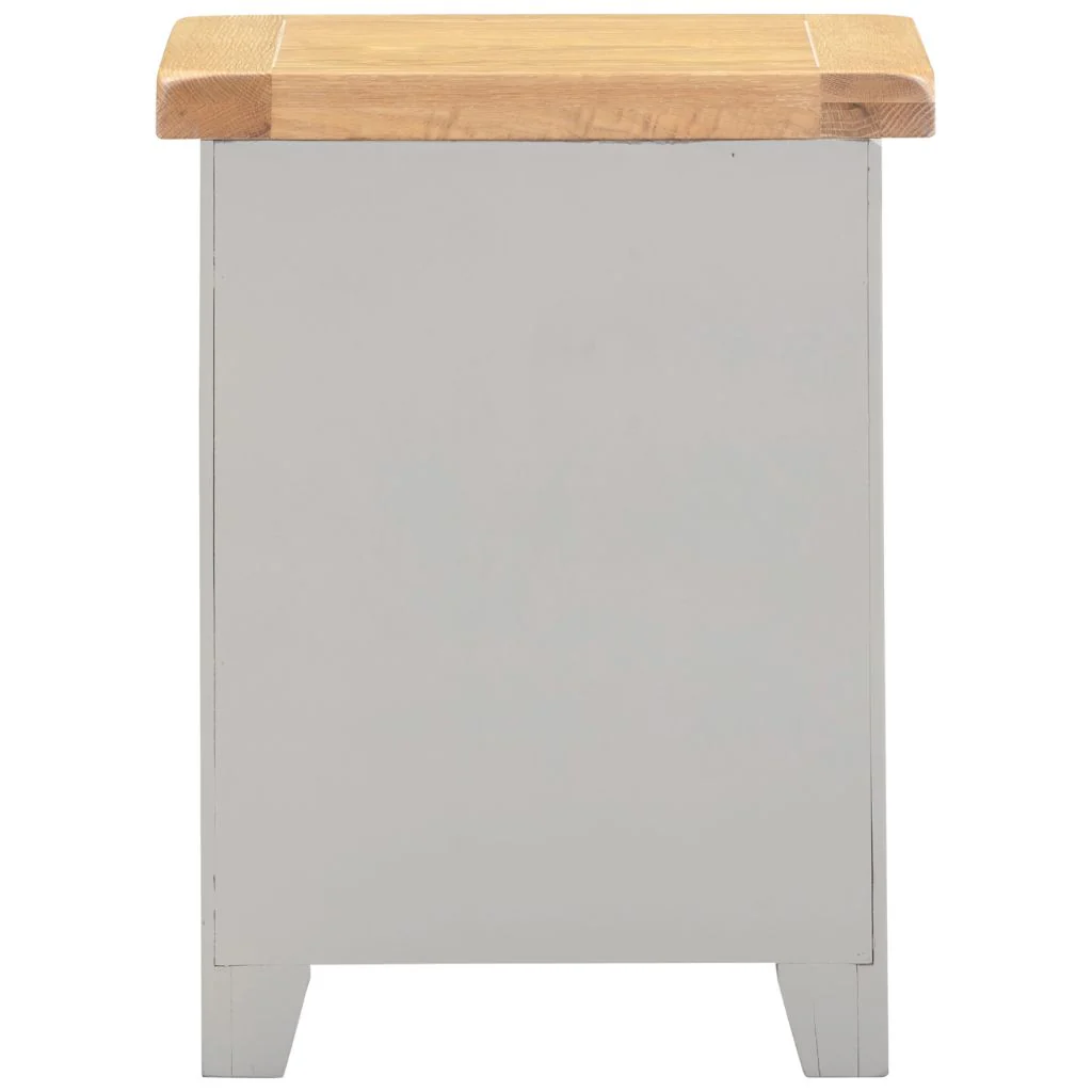 Windsor Pebble Grey 3 Drawer Bedside by Wholesale - Image 4